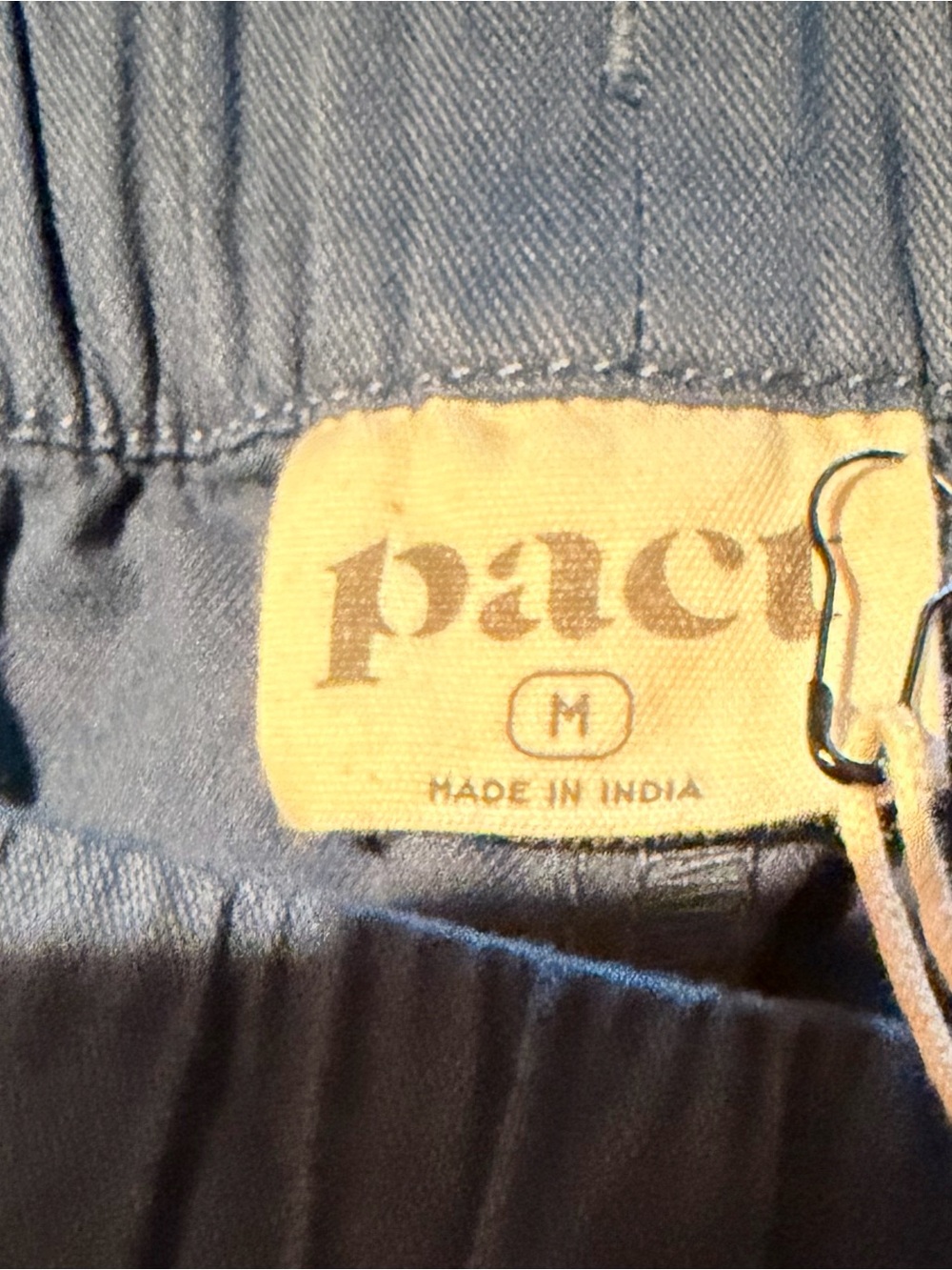 Women’s Pact Organic Cotton Daily Twill Skirt Drawstring Blue Utility - Picture 4 of 4